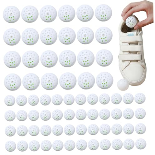 12 sacchetti/72 pezzi palline deodoranti per scarpe palline per scarpe da ginnastica da 1, 57 pollici con copertura in PP multiuso per cassetti, scarpiere, armadi, WC, decorazioni