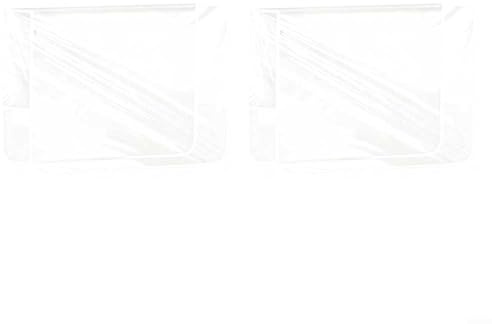BlesConi Coprischienale quadrato trasparente per sedie da parrucchiere, protezioni in plastica impermeabili per sedie da salone, set da 2 (bianco)