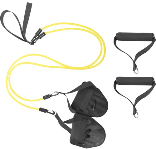 Homoyoyo Ceinture de Natation Résistance 20 Lbs Jaune, Bande Élastique Multifonction pour Entraînement Natation, Corde D'entraînement pour Piscine, Accessoire Fitness Aquatique Adulte