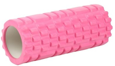 skumrulle 26/33 cm yoga spalt skum roller fitness rygg muskelmassage gym hem myofascial release rutnät kropp avkoppling för intensiv massage och muskelavslappning (D 30 x 9,5 cm)