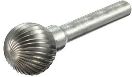 sourcing map Fraise Rotative Lime en carbure de tungstène Outil de meulage en forme de boule 6x16x14mm