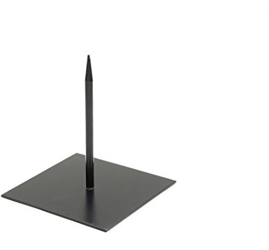 NaDeco Metallständer in Schwarz, Maße 25x25cm Dekoständer Objektständer Skulpturständer Metallständer mit Fuß Metallständer für Skulpturen Eisenständer mit Steckspitze