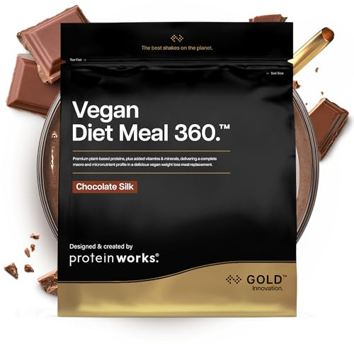 Vegan Diet Meal Replacement Shake |100% Växtbaserad | Vitaminer för Immunförsvaret | Prisvärd, Nyttig Och Snabb | Chocolate Silk - 2kg
