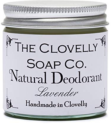 Clovelly Soap Co Natural Handmade Deodorant Balm Lavender 60g Glass Jar