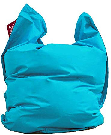 QSack Utomhus sittsäck XXL, Toxproof mikropärlor, testad för skadliga ämnen, 140 x 180 cm (turkos)