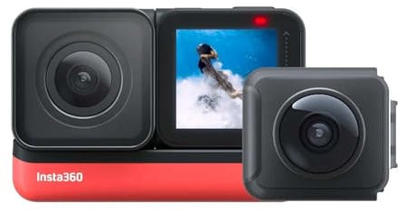 insta360 ONE R Sports Video Adaptive Action Camera Voice Control IPX8 Waterproof ((360+4k) Twin Edition)