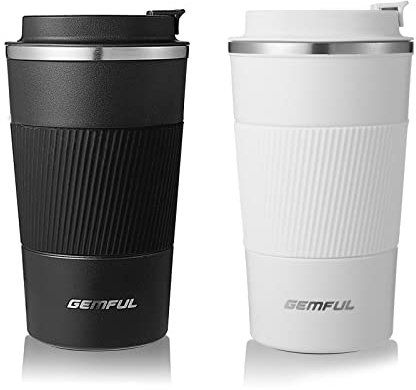 Kaffeebecher Thermo 510ml Vakuum Edelstahl Auslaufsicher für Reisen und Zuhause
