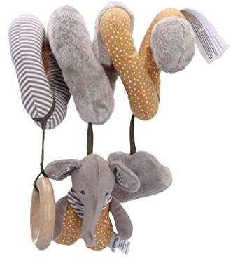Sterntaler Baby Unisex Spielzeugspirale Baby Spielzeugspirale Elefant Eddy - Motorikspielzeug, Windspiel, Activity-Spirale - grau