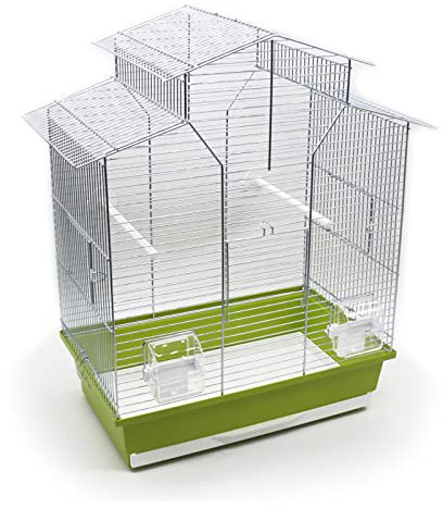 Zoopaul Vogelkäfig IZA 2 II Limette 52x30x60 cm Wellensittiche Kanarien Käfig