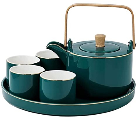 Juego de Té Juego de cafe Juego de te Juego De Té De 6 Piezas, Tetera De Porcelana Vintage China, 4 Tazas De Té Y Bandeja De Té, Tetera, Tetera, Juego De Tazas De Café, Juego De Tazas De Té Juego de C