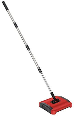 KieTeiiK Spazzatrice manuale Scopa Spazzatrice per tappeti Spazzola Rotatoria Spazzatrice Spazzatrice Pavimento Spazzatrice Incorporata Cestino Scopa