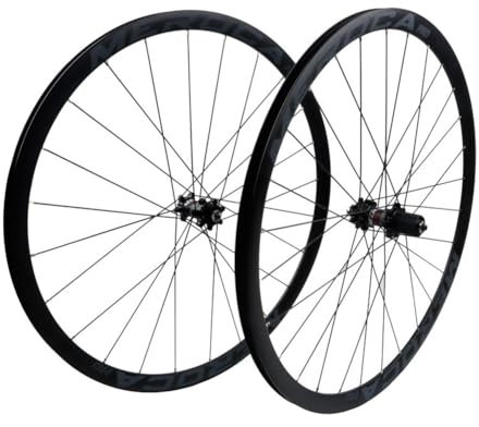 700C Rennrad-Laufradsatz Alu-Legierung Doppelschichtige Felgen Scheibenbremse Schnellspanner-Laufradsatz Vorne 2 Hinten 4 Lagernaben Fahrrad-Laufradsatz Für 7/8/9/10/11-Gang-Kassette
