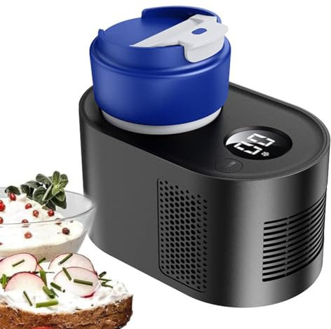 QUTBAG Fully Automatic Yogurt Maker, Yoghurt Maker Machine with Temperature Control, LCD Display, For DIY Homemade Fresh Healthy Desserts black