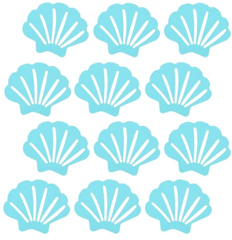 12 adesivi antiscivolo per vasca da bagno, a forma di conchiglia, per doccia, vasche da bagno, vasche da bagno, piscine, barche, pavimenti e scale