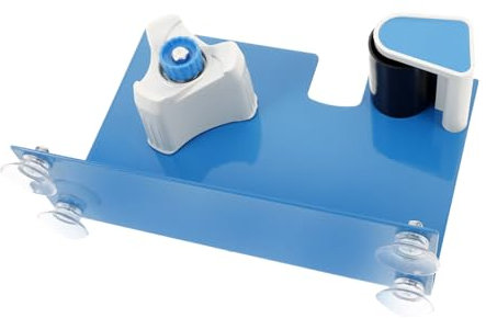 Lurrose Bandschneider bürobedarf Klebeband-Schneidemaschine Klebebandabroller mit Schneidevorrichtung Saugnapf-Klebeband-Dispenser blaues Klebeband Bandhalter Bandschneidemaschine Eisen