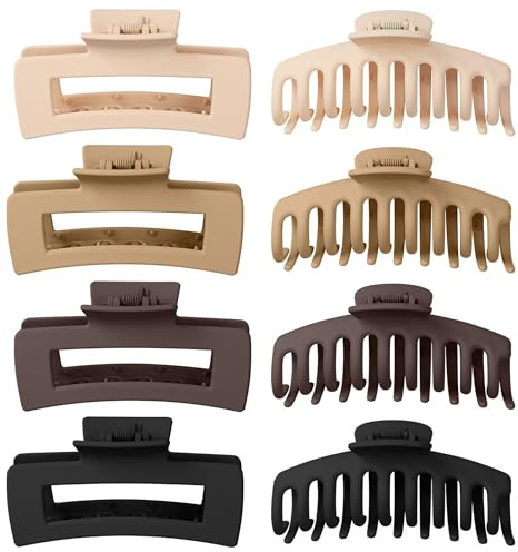 Mecool 8 Pcs Hair Claw Clips for Women Ponytail Holder Headwear