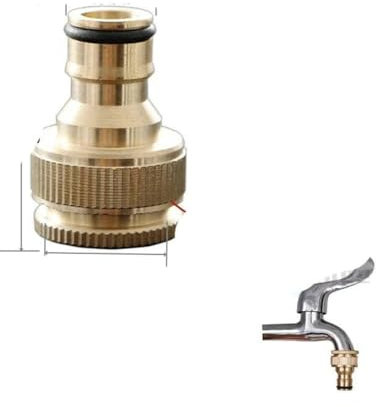 1 pieza de conector rápido de grifo de latón de 1/2'' 3/4'' 1'', adaptador de acoplamiento de manguera de 16 mm, herramienta de reparación de tuberías de jardín, accesorios de pistola de riego, 1l2 3l