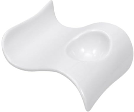 PAMINGONO Eierbecher Aus Keramik Kreativer Eierbecher Frühstückseierhalter Praktischer Eierablage Weiß Robust Langlebig Und Kratzfest