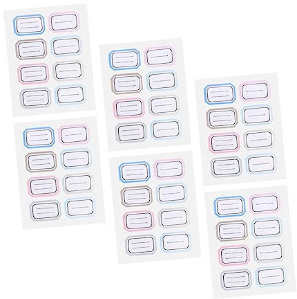 NUOBESTY 36blätter Selbstklebende Namensaufkleber Praktische Klebeetiketten Multifunktions-etikettenaufkleber Für Täglichen Gebrauch Und Organisation