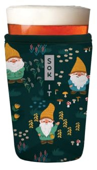 Sok It PintGlassSok Beer Glass Sleeve Insulated Neoprene Cover (Rollin' with my Gnomies, Pint Glass Sleeve)