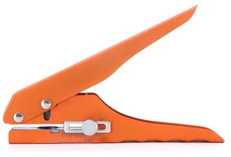 Juuewrryg Perforatrice per carta portatile, pinza speciale per strisce di canto, corpo in metallo, 15 mm