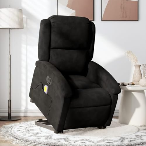 IKAYAA Massagesessel Elektrisch mit Aufstehhilfe Fernsehsessel Verstellbar TV Sessel Liegesessel mit Liegefunktion Verstellbar Aufstehsessel Elektrischer Relaxsessel Massagefunktion Wohnzimmer