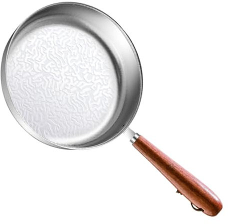 Agashi Sartén Mini Sartén Antiadherente Wok Plancha Sartenes Antiadherentes Sartenes para Donas Sartén para Huevos Calentador de Mantequilla Fondue Sartén Pequeña para Huevos