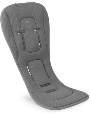 Bugaboo Duo-Komfort Sitzauflage für Vier Jahreszeiten | verbesserte Passform, kompatibel Kinderwagen, wendbar, superweiches 3D-Mesh, Moon Grey