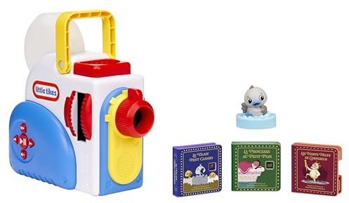 Little Tikes Story Dream Machine Starter Pack avec 3 Contes de Fées Classiques - Projecteur Audio, Lumineux et Sonore pour Enfants - avec 3 Histoires et 1 Figurine - pour Enfants Dès 3 Ans