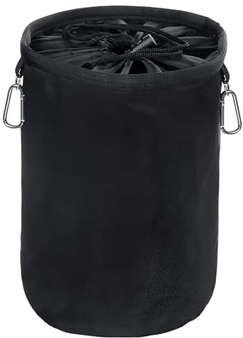 Makoto Nobu Porta Mollette Bucato da Esterno, Borse Per Porta Mollette da Bucato con Chiusura a Cordoncino, Mollette da Bucato per Interni Esterni(Nere)