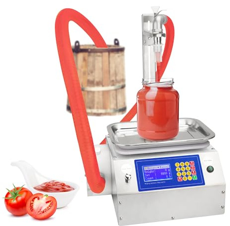 Abfüllmaschine / Automatische Abfüllmaschine, 10–10000 g Flaschenabfüllmaschine, mit 200 W Pumpe, kommerzielle Honigabfüllmaschine, ideal für viskose Flüssigkeiten wie Honig, Marmelade usw
