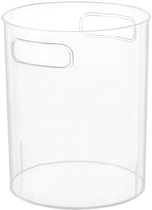 Uryxery Transparenter Mülleimer 12L aus PET – 21,5x18x27cm Großöffnung – Ideal für Schlafzimmer, Kinderzimmer, Büro – Einfach Design ohne Deckel, Sturzfest