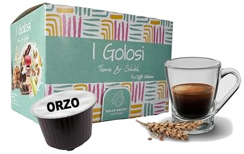 Caffè Vulcanus – Boissons instantanées en capsules, compatibles avec Nescafé Dolce Gusto (50 capsules, Orge)