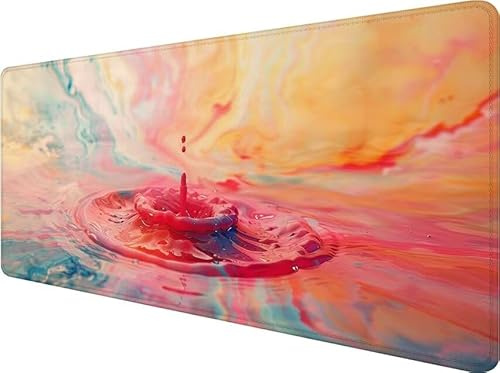 Grand Tapis de Souris Gamer Couleur Tapis Souris XXL 600x300x3mm, Gaming sous Main Bureau Abstrait Mouse Pad, Améliore la Précision et Rapidité, Base Antidérapante Mousepad, Accessoires Gaming 4-9536