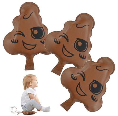 Obelunrp Pranks for Kids Adults 3PCS Whoopee Cushion Self Inflating Poop Shape Fart Toy Funny Jokes and Pranks for Party April Fools Day, for Kids, Christmas Decor