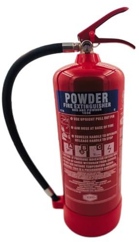 Jewel Fire Group 6KG ABC Powder Fire Extinguisher - 27A 144B C, BS EN3 Certified for Workshop, Warehouse, Garage and Commercial Use