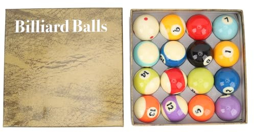 QWUUYEC Bolas Billar Profesional, Set de 16 Piezas, Resina Alta Resistencia, Diámetro de 57mm - Alta Fricción para Juegos y Torneos, Precisión y Durabilidad Premium