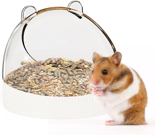 Ciotola anti-perdite per piccoli animali, ciotola anti-perdite, criceti, anti-morso, ideale per criceti nani siriani, gerbilli, porcellini d'India, ricci, topi e ratti, ciotola in plastica e acrilico