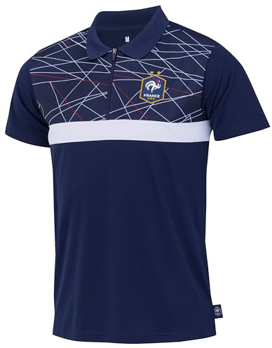 FFF Polotröja officiell kollektion av det franska fotbollslaget, Färg: blå, XL