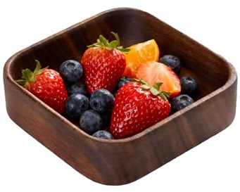 Cuenco de madera genérico - Square Nuts Serving Container,Charcutería Bowls | Square Wooden Bowl For Snacks Kitchen Counter For Appetizers Dips Salsa de caramelo Postres Fruit Condiments Hummus