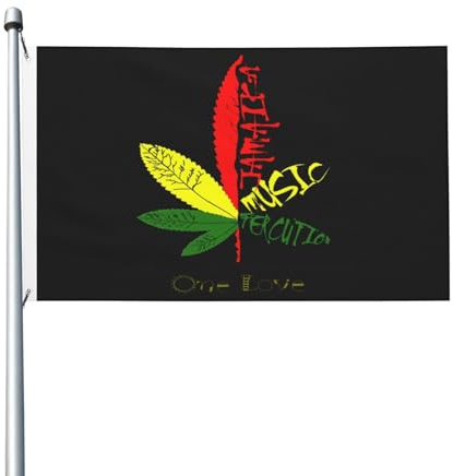 Corsair flagga förstärkt jamaicansk reggae musik flaggor med öljetter utomhus banner för firande födelsedagsdekorationer 90x150 cm