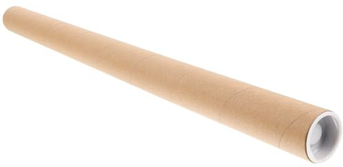EXAOMBLE Tube Carton Tube Porte-affiche Portable , pour Poster en Papier Kraft Rond pour Stockage et Transport Protège Documents pour Artistes et Étudiants
