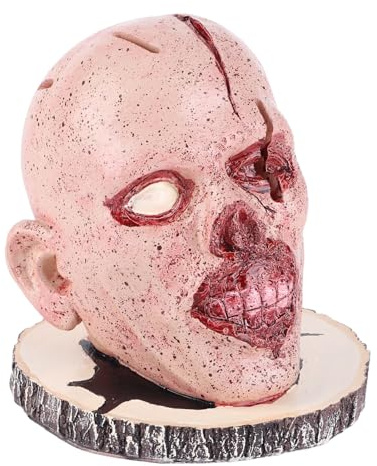 Picysa Porte-couteau Tête de Mort, Support de Rangement Décoratif pour Décoration de Cuisine D'halloween, Conception en Résine Durable