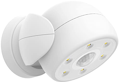 HONWELL Senza Fili Faro a Batteria Esterno, Faretto Led da Esterno con Sensore di Movimento,Impermeabile a Luce LED Faretto di Sicurezza per Giardino,Corridoio, Patio -Bianca