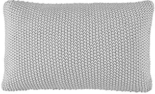 Marc O Polo Strick Dekokissen Plaid Nordic Knit Silver Dekokissen 50x50 cm
