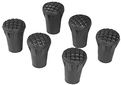 Nordic Walking Stöcke Gummipuffer, Wander Gummipuffer with 11mm Innendurchmesser Universal Für Gepflasterte Wege Straßen Gehwegen, Enhanced Traction Und Schutz Für Felsige Böden, Einfache