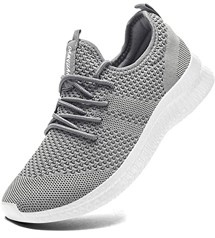 FUJEAK Herren Walkingschuhe Turnschuhe Fitnessstudio Sportschuhe Sneaker Running Tennis Schuhe Freizeit Straßenlaufschuhe Fashion Leichtgewichts Atmungsaktiv Schlüpfen Schuhe