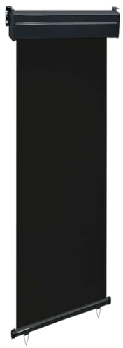 vidaXL Balkon-Seitenmarkise 65x250 cm Schwarz