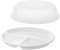 Westmark Set per Microonde , 2 Pezzi, Piatto e Coperchio, ø 25 cm Ciascuno, Plastica, Bianco/Trasparente, 224022E6