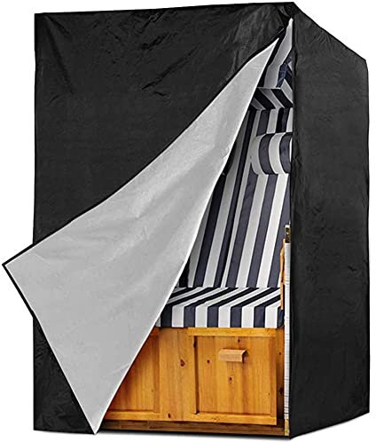 JQDZX Strandkorb Schutzhülle, 210D Oxford Gewebe Abdeckung Wasserdicht, Winddicht, UV-Beständiges, Reißfest Abdeckplane Abdeckhaube, für Outdoor, Gartenmöbel, Terrasse